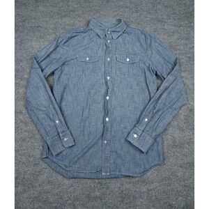 Ernest Alexander x GAP Chambray Shirt Men's Medium Blue Cotton Button Up *